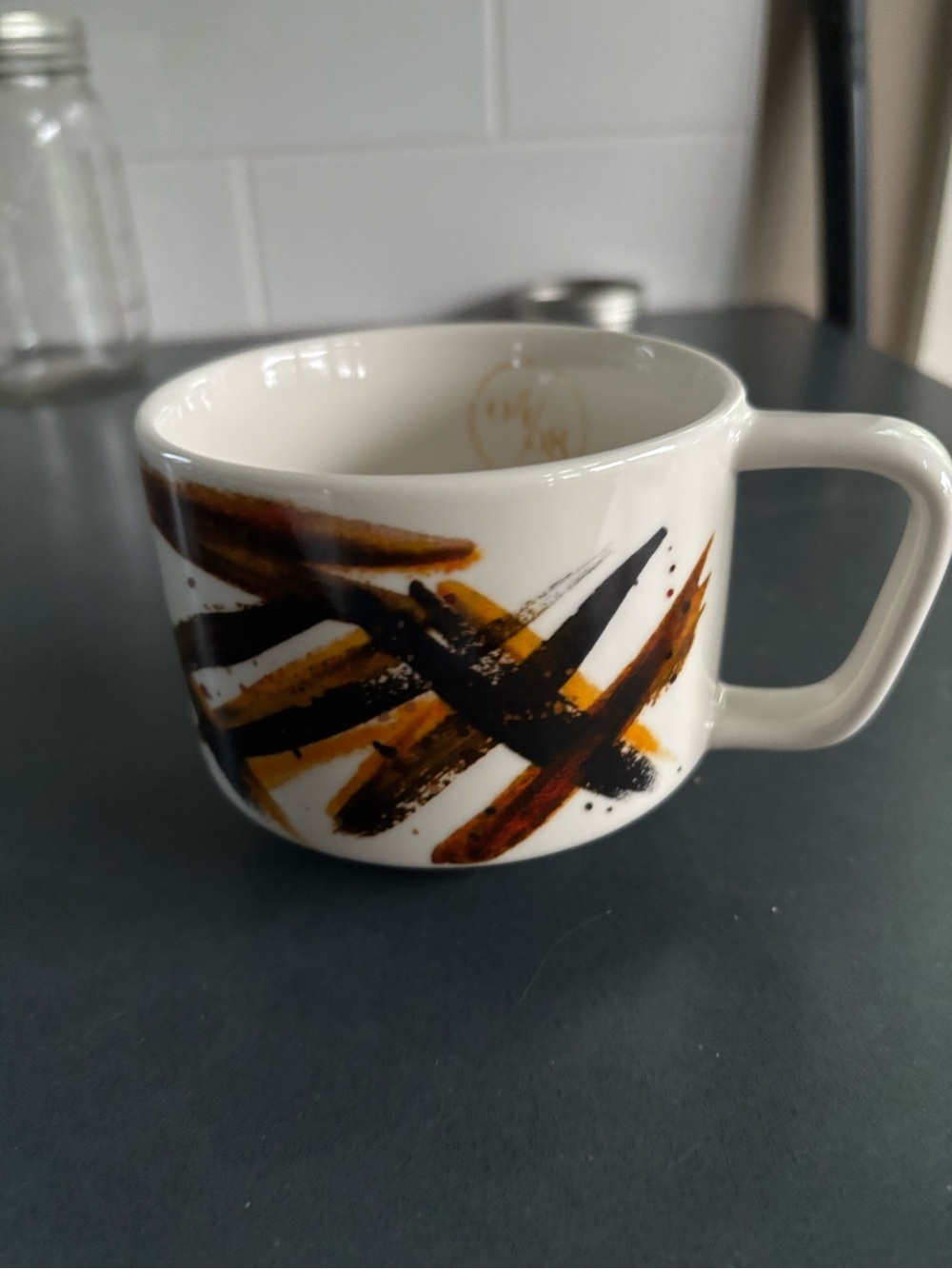 Starbucks 2014 Abstract Brushstroke Ceramic Mug -